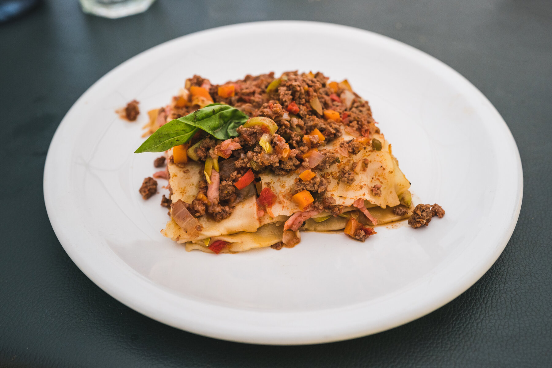 A hearty plate of lasagna served during the Aconcagua expedition