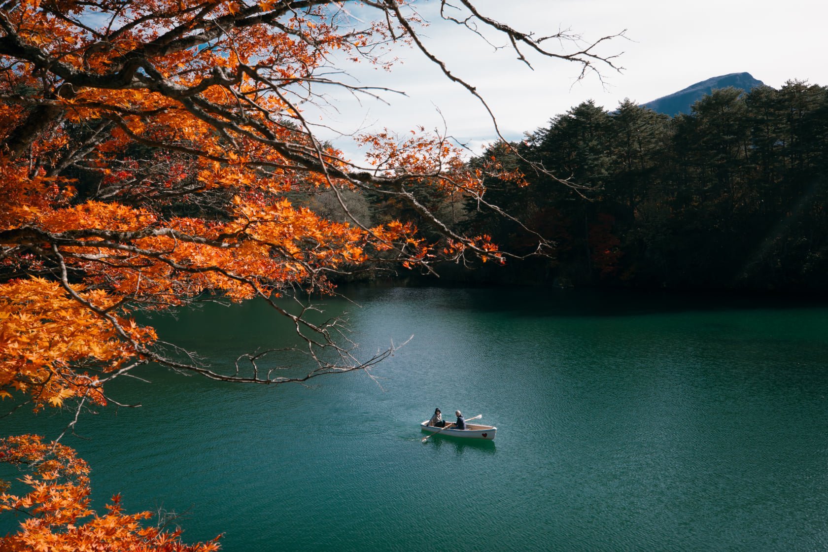 Goshiki-numa lakes with autumn reflections