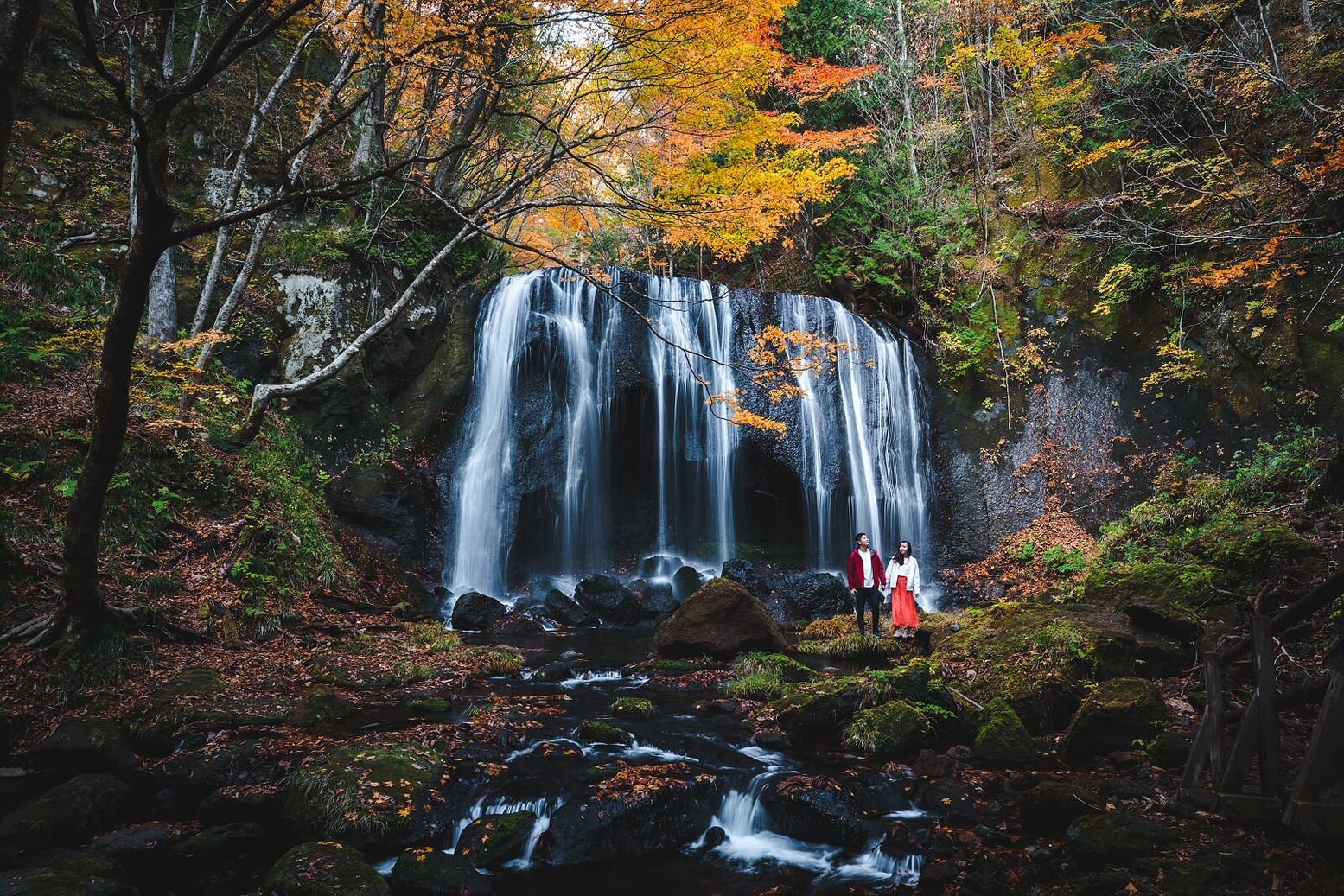 Falls in mist