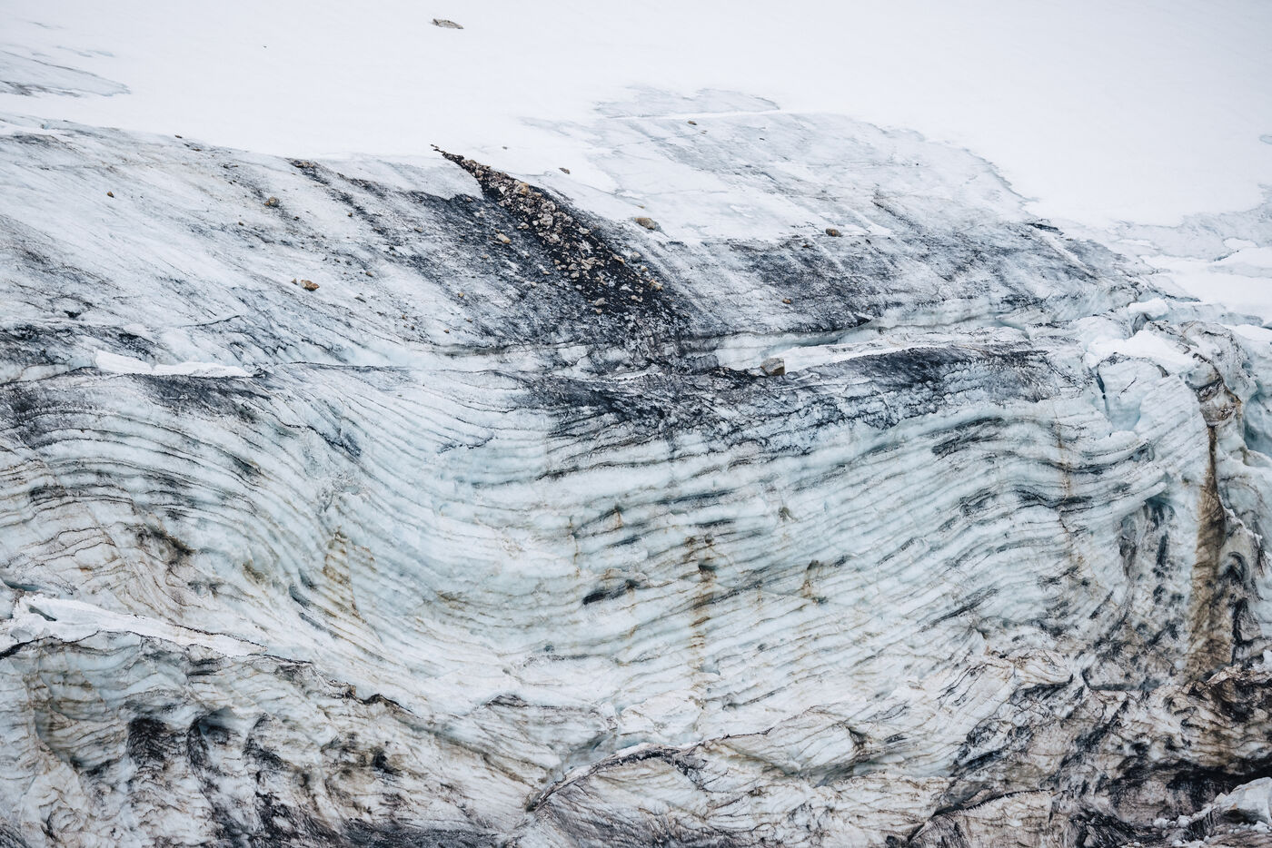 Glacier wall filling the frame