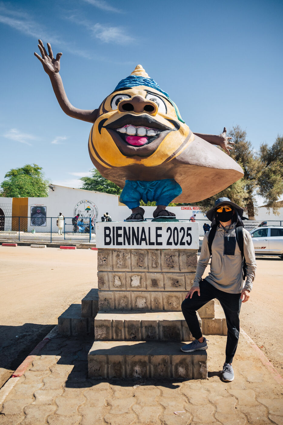 Person at Biennale 2025 mascot