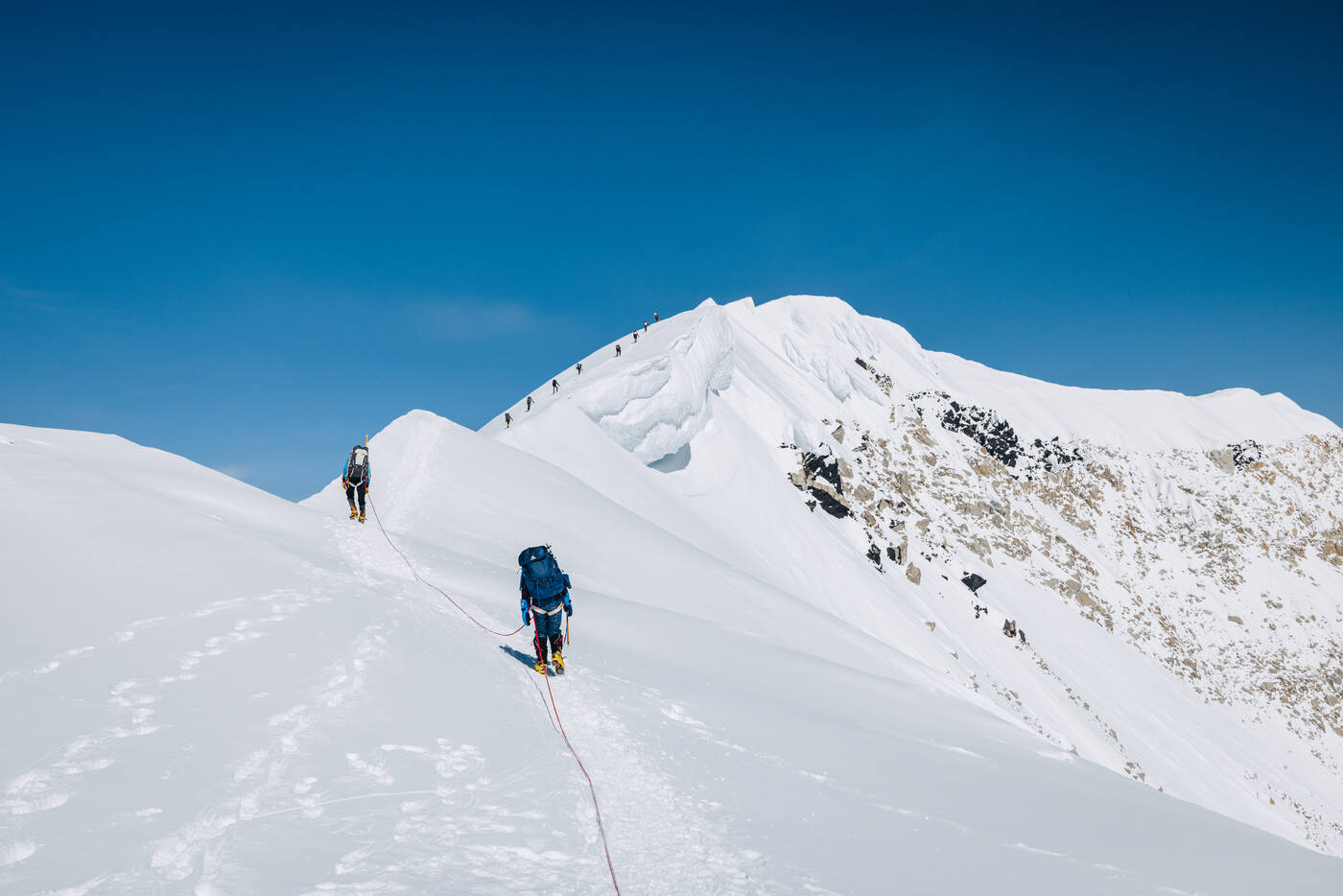 Nearing the summit ridge