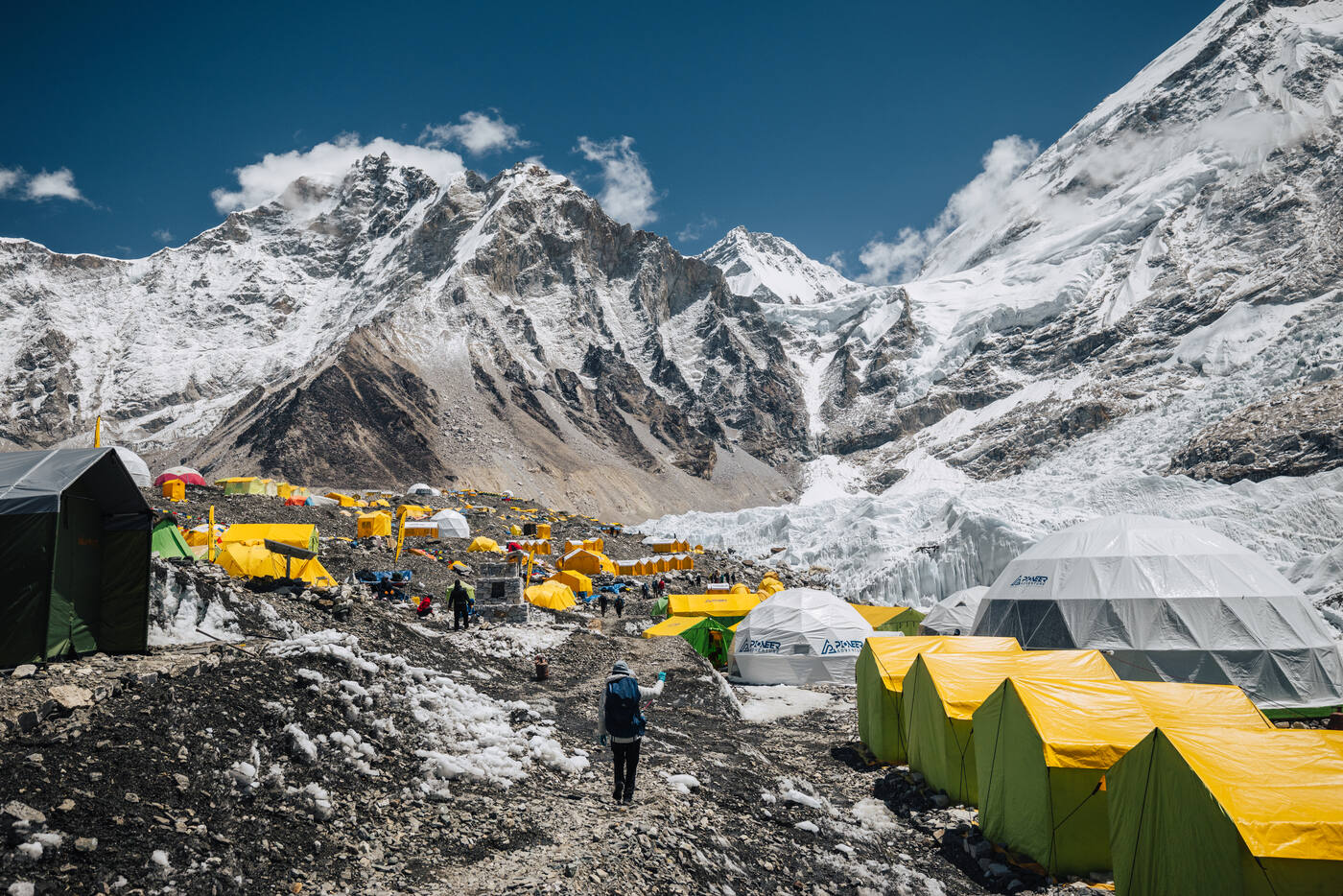 Mountain Professionals camp setup at EBC